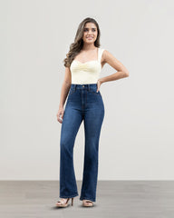 JEANS MUJER BOOTCUT TIRO SUPER ALTO