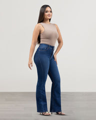 JEANS MUJER BOOT CUT SUPER HIGH RISE