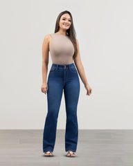 JEANS MUJER BOOT CUT SUPER HIGH RISE