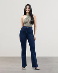 JEANS MUJER BOOTCUT TIRO SUPER ALTO
