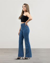JEANS MUJER BOOTCUT TIRO SUPER ALTO