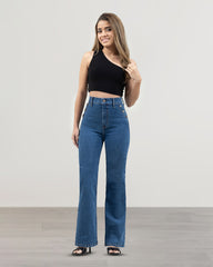 JEANS MUJER BOOTCUT TIRO SUPER ALTO