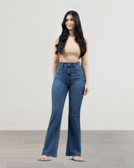 JEANS MUJER BOOTCUT TIRO SUPER ALTO