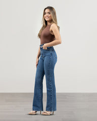 JEANS MUJER BOOTCUT TIRO SUPER ALTO