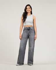 JEAN MUJER CARGO WIDE LEG