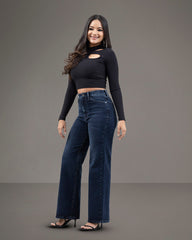 JEANS WIDE LEG SUPER HIGH RISE
