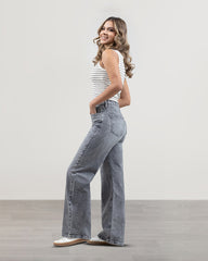 JEANS WIDE LEG TIRO SUPER ALTO