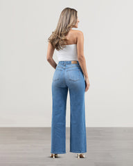 JEANS WIDE LEG TIRO SUPER ALTO