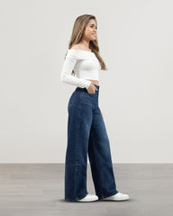 JEANS WIDE LEG TIRO SUPER ALTO