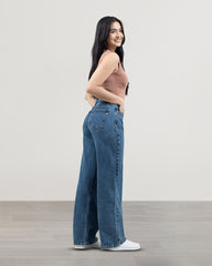 JEANS WIDE LEG TIRO SUPER ALTO