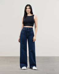 JEANS WIDE LEG TIRO SUPER ALTO