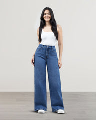 JEANS WIDE LEG TIRO SUPER ALTO