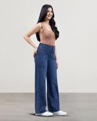 JEANS WIDE LEG TIRO SUPER ALTO