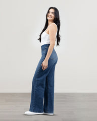 JEANS WIDE LEG TIRO SUPER ALTO