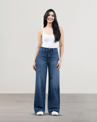 JEANS WIDE LEG TIRO SUPER ALTO