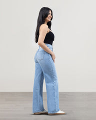 JEANS WIDE LEG TIRO SUPER ALTO