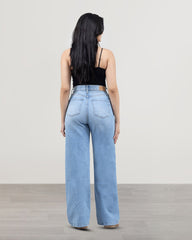 JEANS WIDE LEG TIRO SUPER ALTO