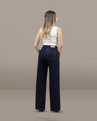 JEANS WIDE LEG TIRO SUPER ALTO