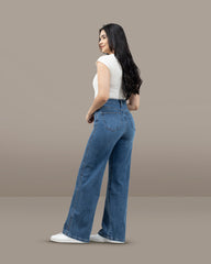 JEANS WIDE LEG TIRO SUPER ALTO