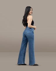JEANS WIDE LEG TIRO SUPER ALTO