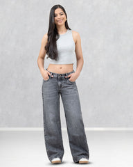 JEAN TIRO MEDIO WIDE LEG