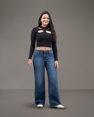 JEAN TIRO MEDIO WIDE LEG