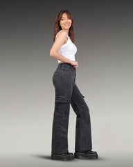 JEAN MUJER CARGO WIDE LEG