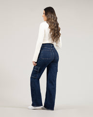 JEAN MUJER CARGO WIDE LEG