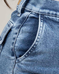 JEAN MUJER CARGO WIDE LEG