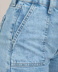 JEANS MUJER CARGO WIDE LEG