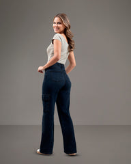 JEANS MUJER CARGO WIDE LEG