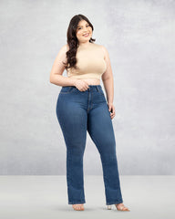 JEANS MUJER CURVY FIT ACAMPANADO