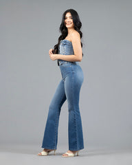 JEANS MUJER FLARE SUPER HIGH RISE