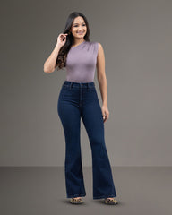 JEANS MUJER FLARE SUPER  HIGH RISE