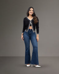 JEANS MUJER FLARE SUPER HIGH RISE