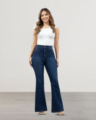 JEANS MUJER FLARE TIRO SUPER ALTO