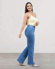 JEANS MUJER FLARE SUPER HIGH RISE