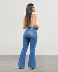 JEANS MUJER FLARE SUPER HIGH RISE