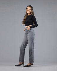 JEANS MUJER LONG STRAIGHT SUPER HIGH RISE