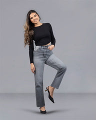 JEANS MUJER LONG STRAIGHT SUPER HIGH RISE