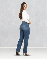 JEANS STRAIGHT LARGO SUPER TIRO ALTO