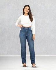 JEANS STRAIGHT LARGO SUPER TIRO ALTO