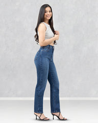 JEANS STRAIGHT LARGO SUPER TIRO ALTO