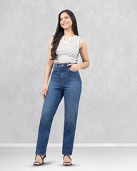 JEANS STRAIGHT LARGO SUPER TIRO ALTO