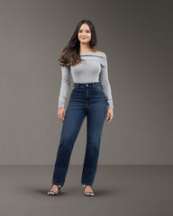 JEANS STRAIGHT LARGO SUPER TIRO ALTO