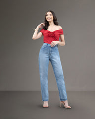 JEANS STRAIGHT LARGO SUPER TIRO ALTO