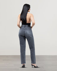 JEANS STRAIGHT LARGO TIRO SUPER ALTO