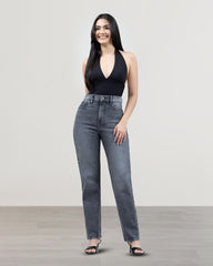 JEANS STRAIGHT LARGO TIRO SUPER ALTO