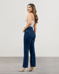 JEANS STRAIGHT LARGO TIRO SUPER ALTO