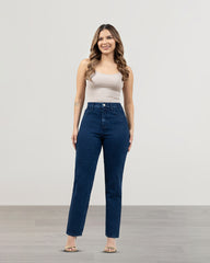 JEANS STRAIGHT LARGO TIRO SUPER ALTO